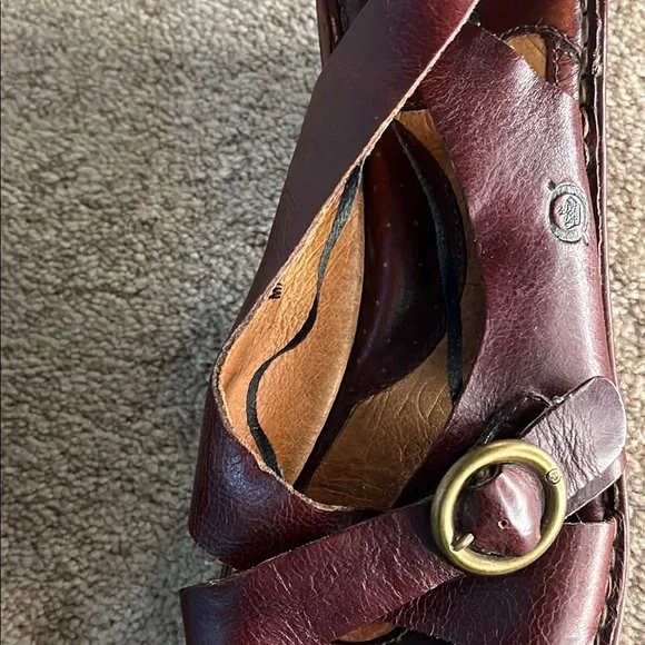 Born Brown Leather Platform Shoes - Picture 6 of 7